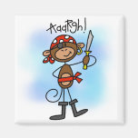 Aargh Monkey  Pirate Tshirts and Gifts Magnets