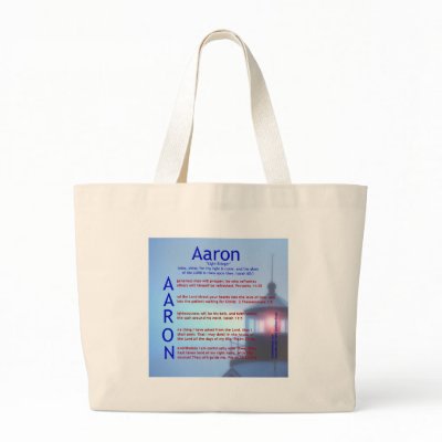 Aaron Acrostic Canvas Bags by chalfonthouse
