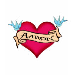 Aaron - Custom Heart Tattoo T-shirts & Gifts