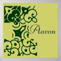 Aaron Designer Name Poster