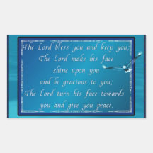Aaronic blessing! rectangular stickers