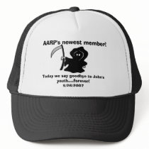 AARP's newest member!, Today we say goodbye to ... Hats