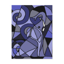AB- Abstract Art Elephant Post Cards