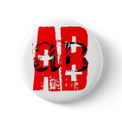 AB+ = blood type Buttons by plurals