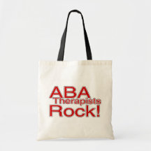 ABA Therapists Rock (Red) Tote Bags