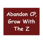 Abandon CP, Grow With The Z Post Cards