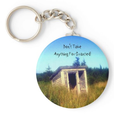 Abandoned Outhouse Key Chain by CreatureCreations