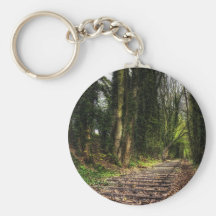 Abandoned Railway Tracks HDR Key Chains