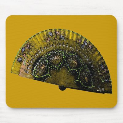 ABANICO DE OCHUN BY LIZ LOZ MOUSE PAD by AFROFUSION