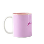 Abbagail Pinks and white mug