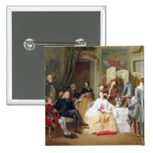 Abbe Prevost reading 'Manon Lescaut', 1856 Pinback Button