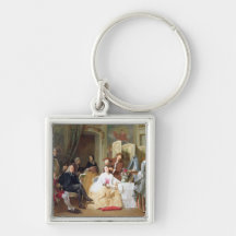 Abbe Prevost reading 'Manon Lescaut', 1856 Keychains