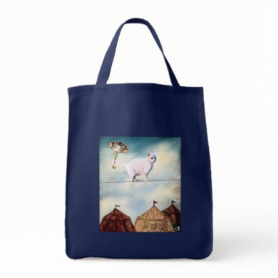 Abbie Goes to the Circus Tote Bags by Cat_Lover_Boutique