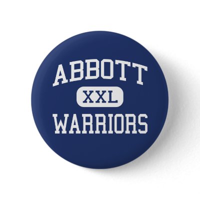 Abbott Warriors Middle School Elgin Illinois Pinback Button by customteamsportswear