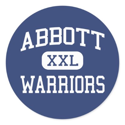 Abbott Warriors Middle School Elgin Illinois Round Stickers by customteamsportswear