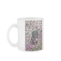 Abby in Flowers – Black Lab in Flowers Mug