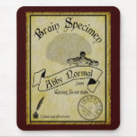 Abby Normal Brain Old Label Mousepads