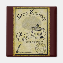 Abby Normal Brain Old Label Refrigerator Magnet