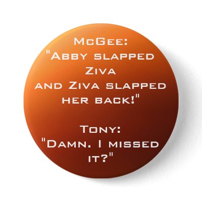 "Abby slapped Ziva" Button by iambeautiful