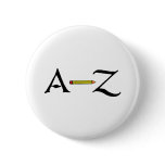 abc a-z school student icon pinback buttons