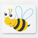 ABC Animals Betty Bee mousepads