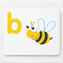ABC Animals Betty Bee mousepads