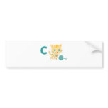 ABC Animals - Carrie Cat Bumper Sticker