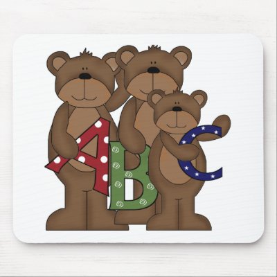 ABC Bears Mouse Pad by school_teacher