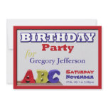 ABC Child Birthday Invitations