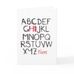 ABC Hi Personalised name greeting cards