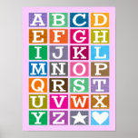 ABC Poster (Pink) posters
