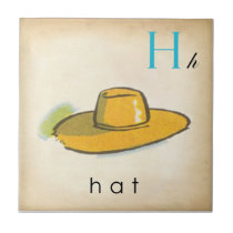 ABC Tiles the Letter H  |  Vintage Style Tiles