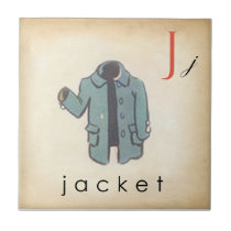 ABC Tiles the Letter J  |  Vintage Style Tiles