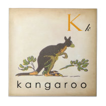 ABC Tiles the Letter K  |  Vintage Style Tiles