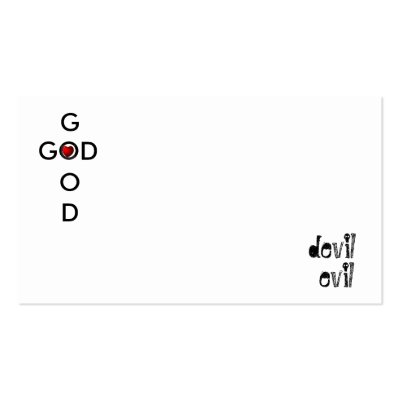 abcs of good and evil business cards by Annaart