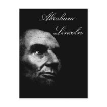 Abe Lincoln - Elegant White on Black Postcards