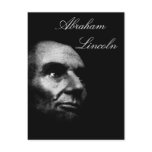 Abe Lincoln - Elegant White on Black Postcards