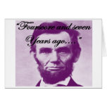 Abe Lincoln "Fourscore and Seven Years Ago" Greeting Cards