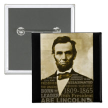 Abe Lincoln Pinback Buttons
