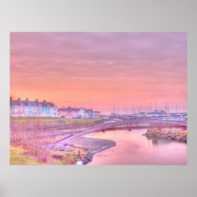 Aberaeron Harbour "Painting" Print by qballds