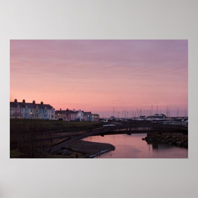 Aberaeron Sunset Print by qballds