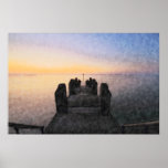 Aberystwyth Jetty Sunset Poster