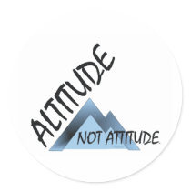ABH Altitude Not Attitude Round Sticker