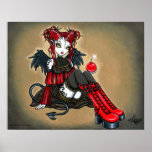 "Abigail" Gothic Cherry Bomb Devil Fae Poster