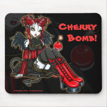 "Abigail" Gothic Cherrybomb Devil Fairy Mousepad