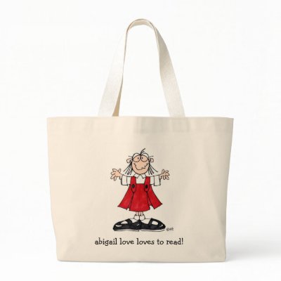 Abigail Love Book Canvas Book Bag by susanmcgrawkeber