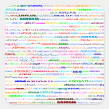 Abigail Text Design II Square Sticker