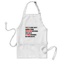 ability motivation attitude aprons