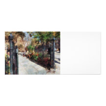 Abingdon Square Park Greenwich Village Custom Rack Card