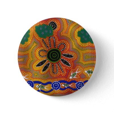 Aboriginal Artwork Pinback Button by joanell